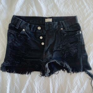 Brandy Melville Black Denim Shorts